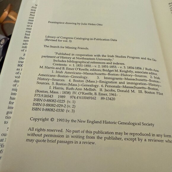 The Search For Missing Friends Irish Immigrant Advertisements Vol III 1854-1856 - Picture 5 of 5